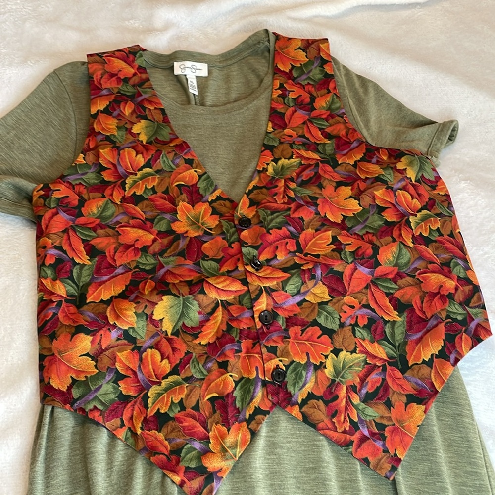 Unique Reversible Fall-Halloween Vest- Vintage